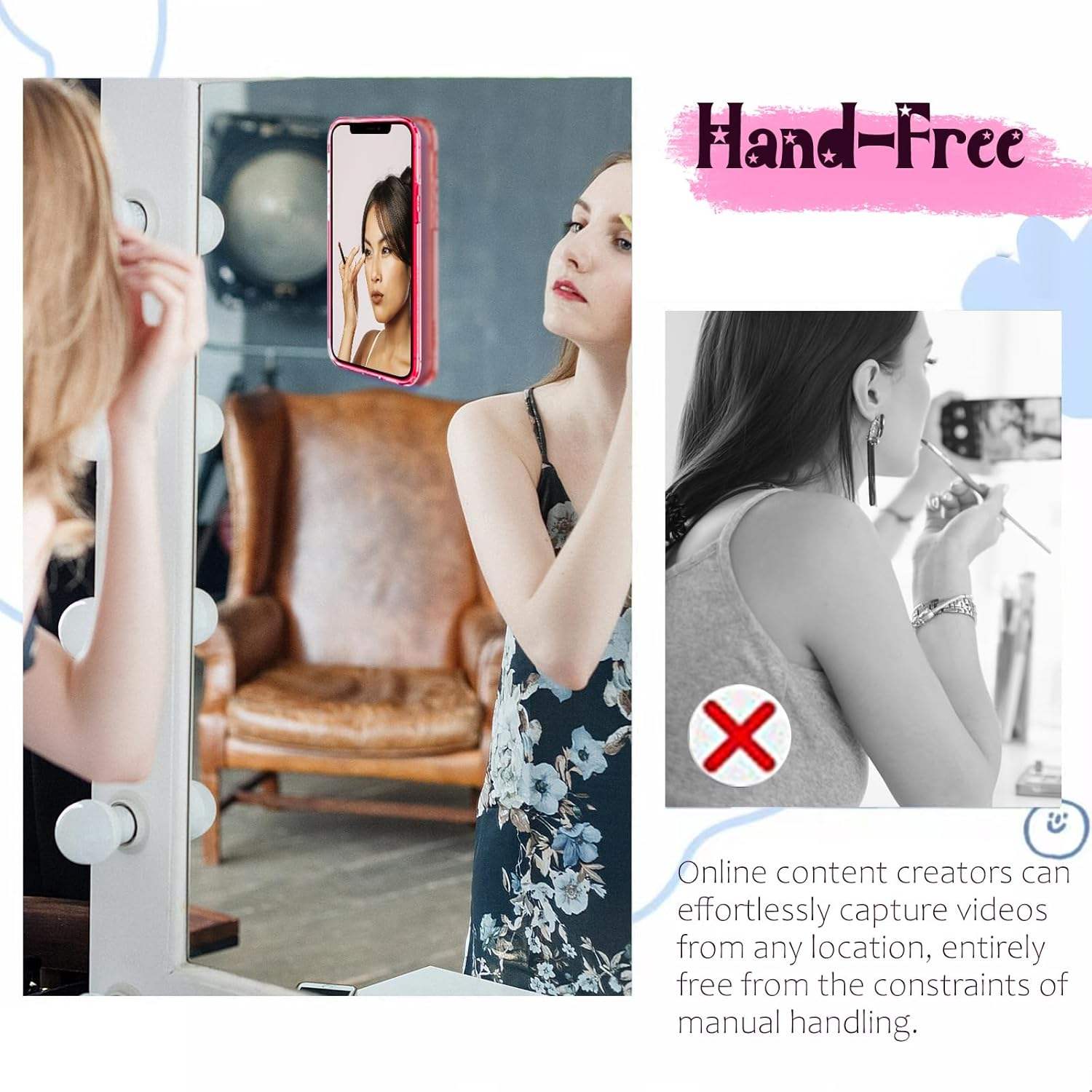 Silicone Suction Phone Holder | Non-Slip Adhesive Mobile Mount