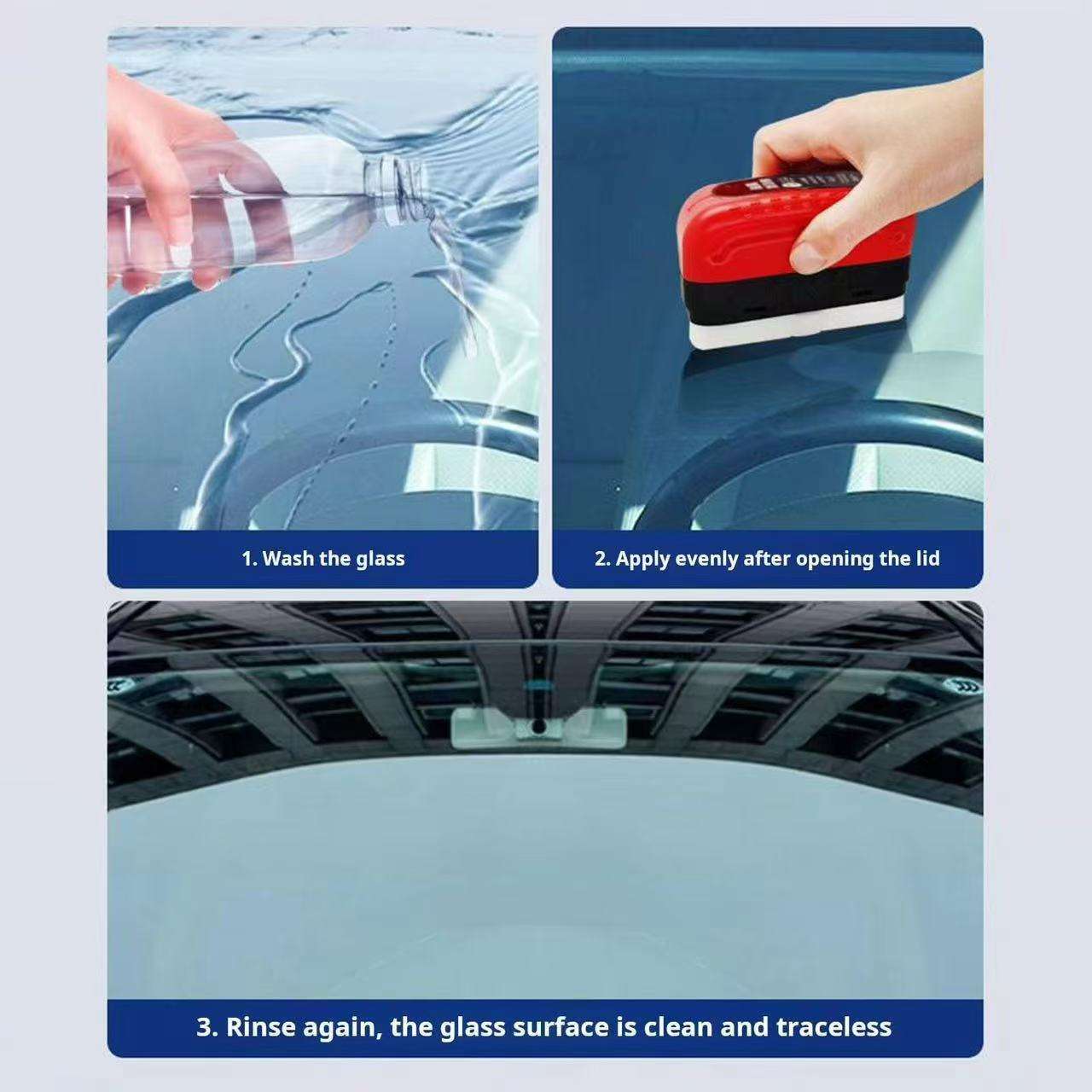 Car Oil Film Cleaning Brush | Windshield Glass Cleaner Tool