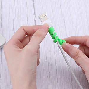 Flexible Cable Protector Spiral | Charger Wire Saver (Assorted Colors)