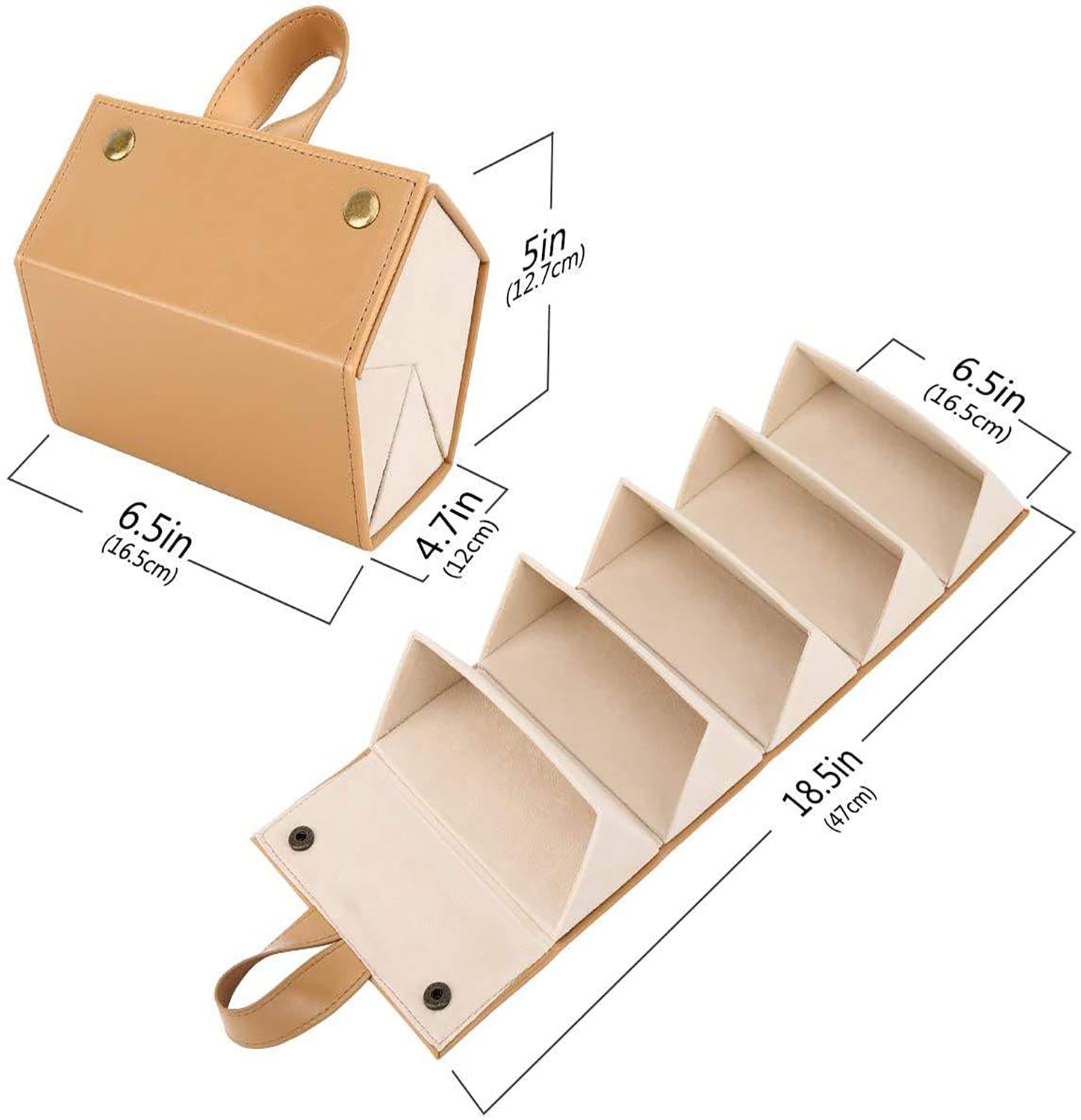 Foldable Sunglasses Organizer Case | 5 Slot Travel Glasses Holder