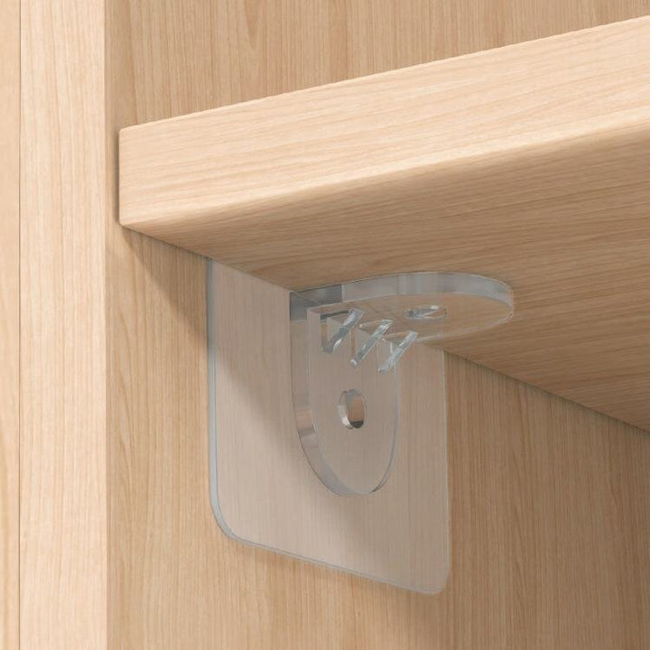 Hook Rail Shelf Bracket Set | Wall Mount Support Hooks | 6 PCS