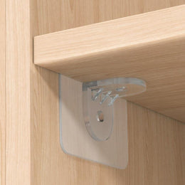 Hook Rail Shelf Bracket Set | Wall Mount Support Hooks | 6 PCS