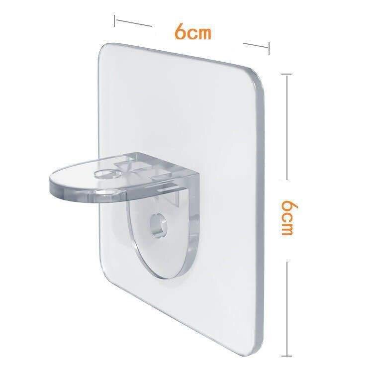 Hook Rail Shelf Bracket Set | Wall Mount Support Hooks | 6 PCS