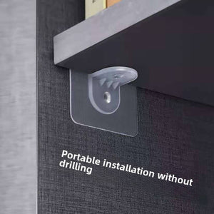 Hook Rail Shelf Bracket Set | Wall Mount Support Hooks | 6 PCS