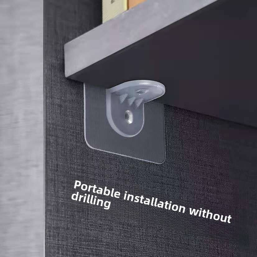 Hook Rail Shelf Bracket Set | Wall Mount Support Hooks | 6 PCS