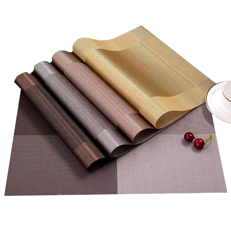 PVC Dining Table Placemats | Heat Resistant Anti-Skid Washable Mats | Pack of 4