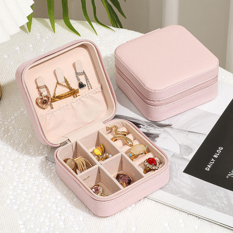 PU Leather Travel Jewelry Organizer | Portable Storage Case