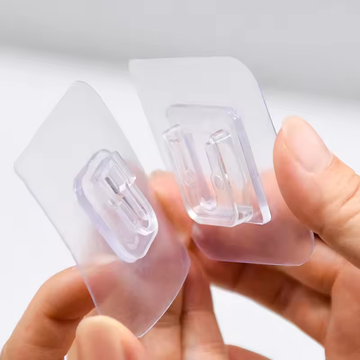 Transparent Adhesive Wall Hooks | Strong Plastic Tool Hanger | Pack of 5