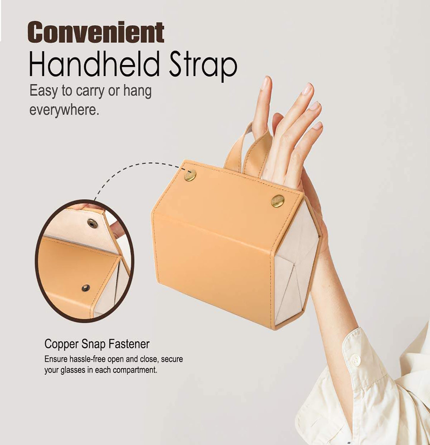 Foldable Sunglasses Organizer Case | 5 Slot Travel Glasses Holder