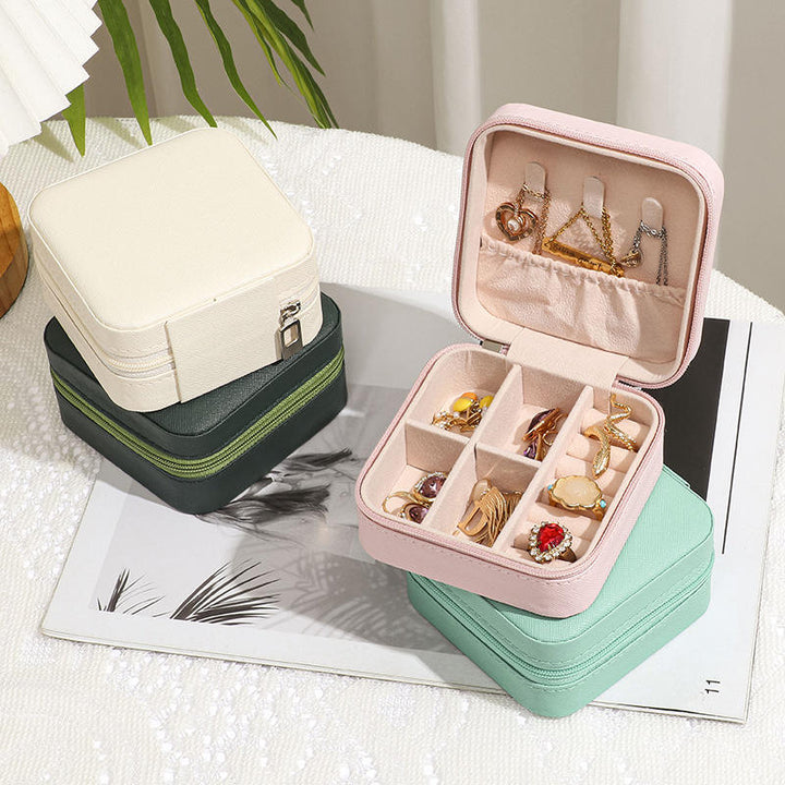 PU Leather Travel Jewelry Organizer | Portable Storage Case