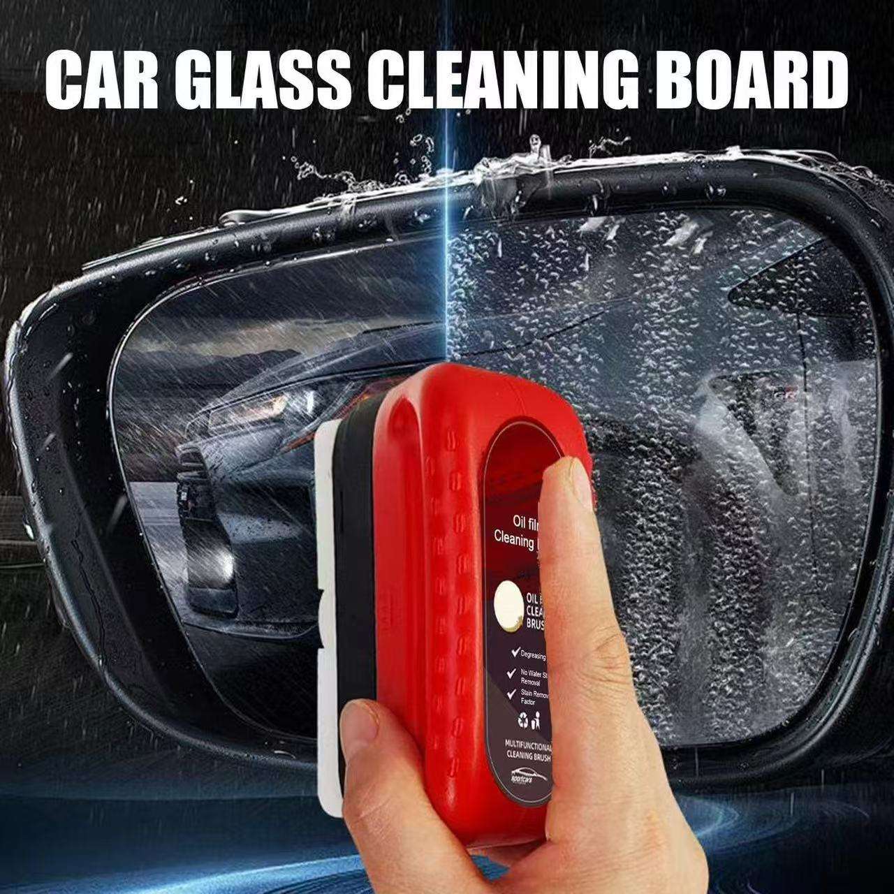 Car Oil Film Cleaning Brush | Windshield Glass Cleaner Tool