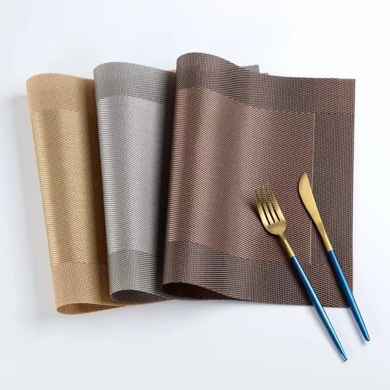 PVC Dining Table Placemats | Heat Resistant Anti-Skid Washable Mats | Pack of 4