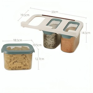 Shelf Max Sealed Storage Set | Airtight Pantry Organizers for Fresh, Clutter-Free Storage