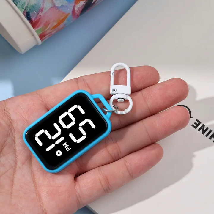 LED Digital Keychain Watch | Pocket Mini Timepiece for Students