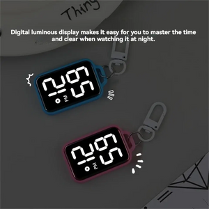 LED Digital Keychain Watch | Pocket Mini Timepiece for Students