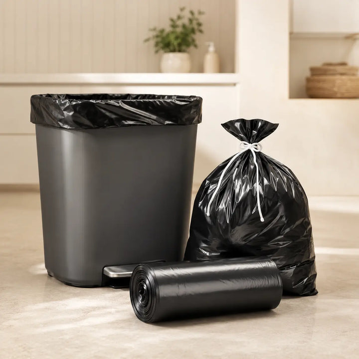 Medium Garbage Bags 30 pcs – Strong Leak-Proof Dustbin Liners for Home & Office