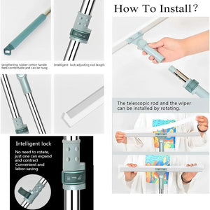 FlexiWipe – Multipurpose Wiper | Adjustable Silicon Blade | 180° Rotating Head