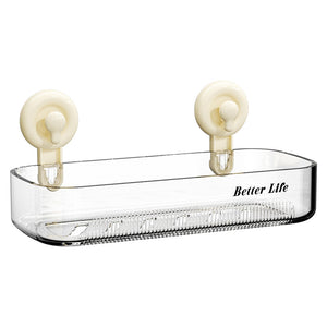 Housious® Multi-Purpose Transparent Suction Cup Storage Shelf