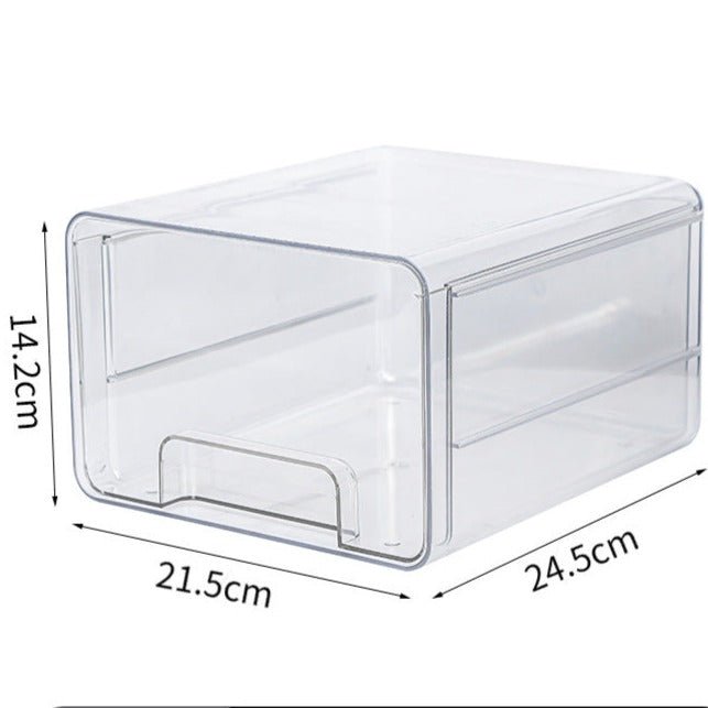 Stackable Pull-Out Fridge Storage Containers | Ventilated Produce Organizer Bins