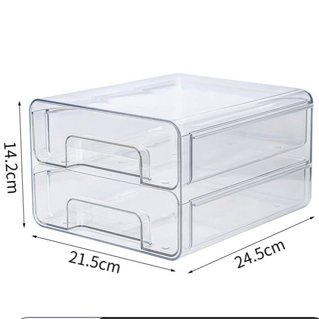 Stackable Pull-Out Fridge Storage Containers | Ventilated Produce Organizer Bins