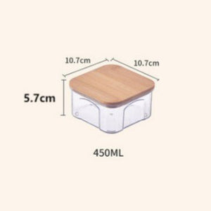 Airtight Plastic Food Storage Container with Bamboo Lid | Stylish Pantry & Kitchen Organizer