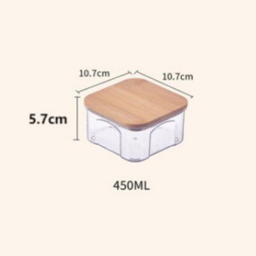 Airtight Plastic Food Storage Container with Bamboo Lid | Stylish Pantry & Kitchen Organizer