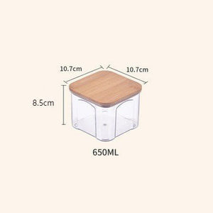 Airtight Plastic Food Storage Container with Bamboo Lid | Stylish Pantry & Kitchen Organizer