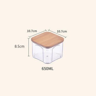 Airtight Plastic Food Storage Container with Bamboo Lid | Stylish Pantry & Kitchen Organizer