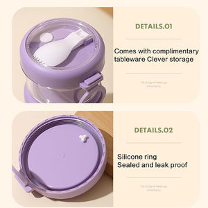Portable Salad & Yogurt Glass Cup With Leak-Proof Lid | Travel-Ready Meal Prep