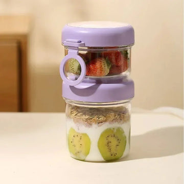 Portable Salad & Yogurt Glass Cup With Leak-Proof Lid | Travel-Ready Meal Prep