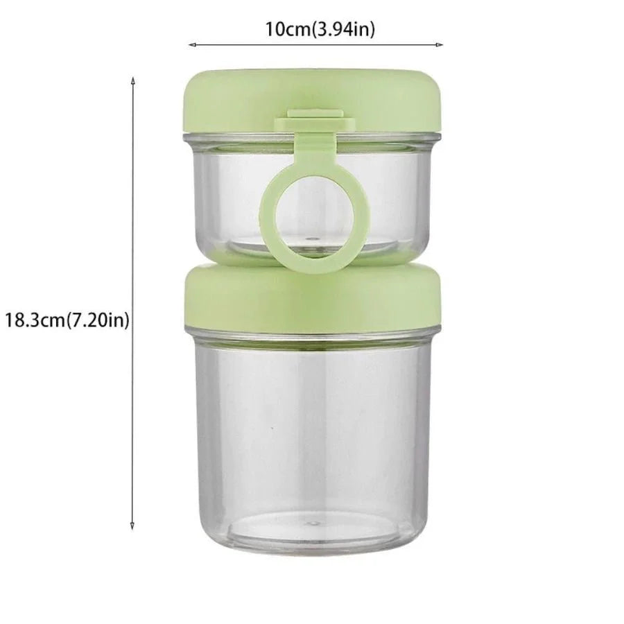 Portable Salad & Yogurt Glass Cup With Leak-Proof Lid | Travel-Ready Meal Prep