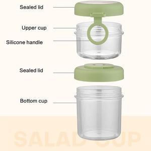 Portable Salad & Yogurt Glass Cup With Leak-Proof Lid | Travel-Ready Meal Prep
