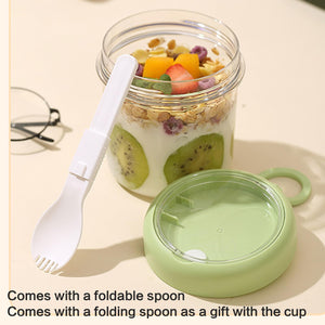 Portable Salad & Yogurt Glass Cup With Leak-Proof Lid | Travel-Ready Meal Prep
