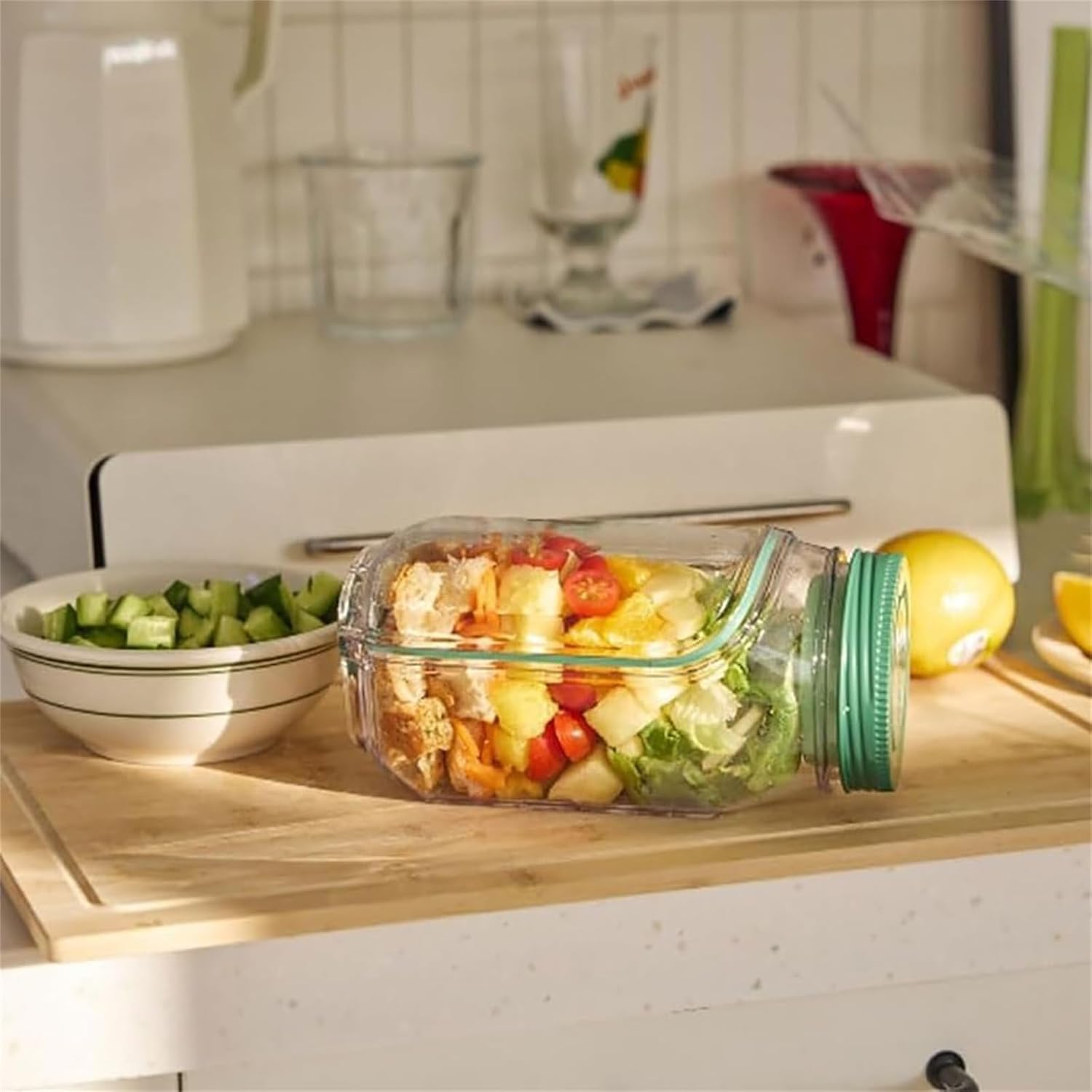 Portable Shake & Serve Salad Jar | Perfect for Healthy Meal Prep