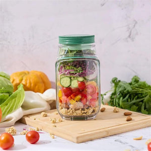 Portable Shake & Serve Salad Jar | Perfect for Healthy Meal Prep