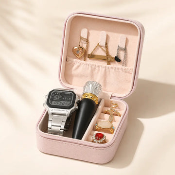 PU Leather Travel Jewelry Organizer | Portable Storage Case