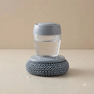Dish Cleaning Brush with Soap Dispenser | Automatic Liquid Scrubber for Kitchen Sink & Dishwashing