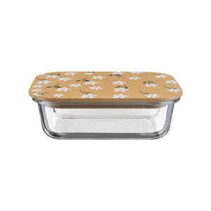 370ml Premium Airtight Borosilicate Glass Container | Eco Bamboo Lid for Stylish Storage