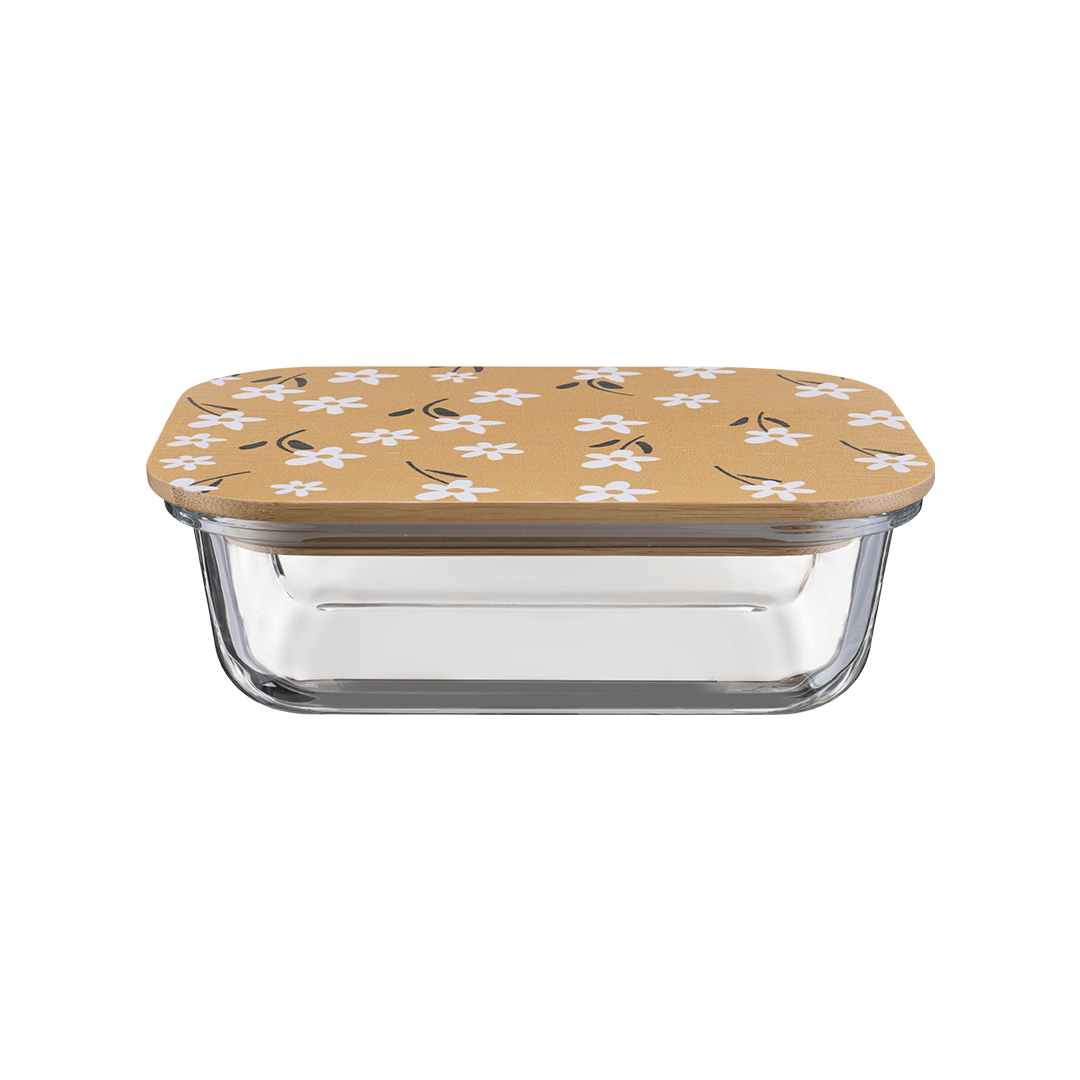 370ml Premium Airtight Borosilicate Glass Container | Eco Bamboo Lid for Stylish Storage