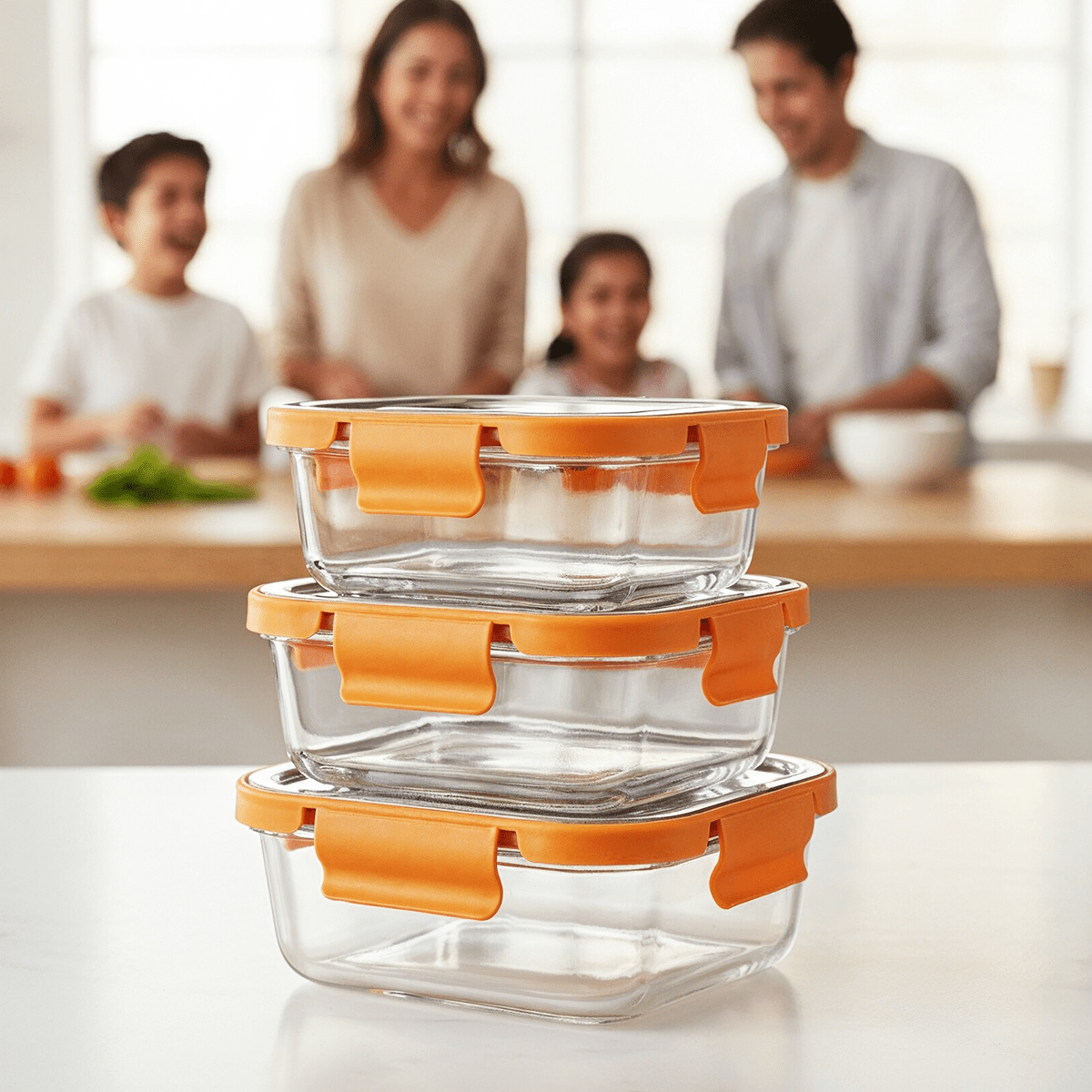 Premium Leak-Proof Borosilicate Glass Container 800ml | Steel Lid for Ultimate Freshness