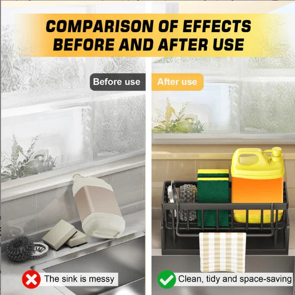 Housious All-in-One Kitchen Sink Organizer for Cleaning Essentials
