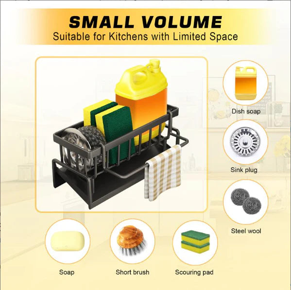 Housious All-in-One Kitchen Sink Organizer for Cleaning Essentials