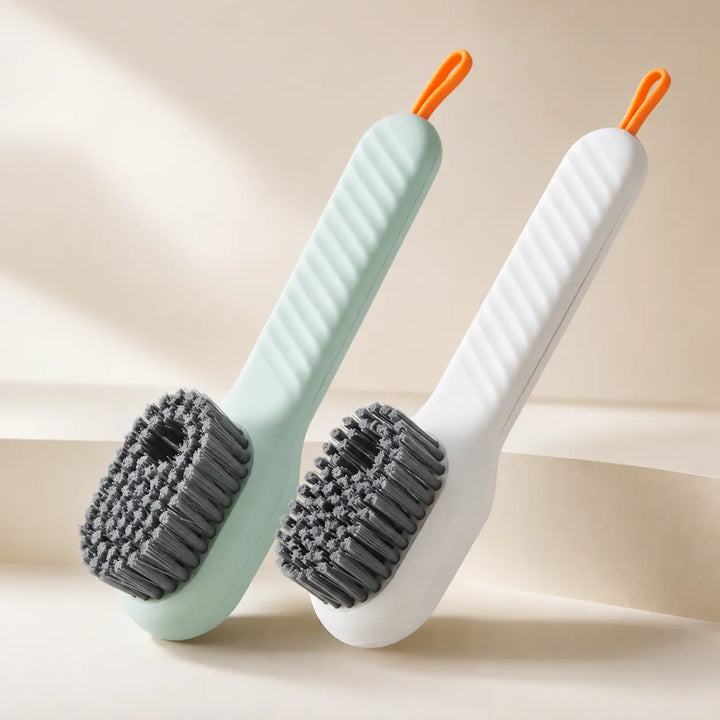 Shoe Cleaning Brush with Soap Dispenser Handle | Soft Bristle Scrubber for Shoes, Boots & Sneakers