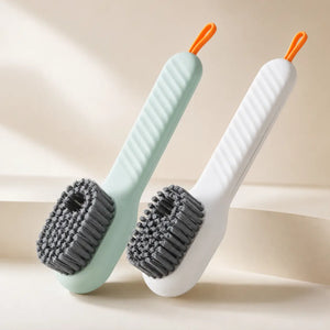 Shoe Cleaning Brush with Soap Dispenser Handle | Soft Bristle Scrubber for Shoes, Boots & Sneakers