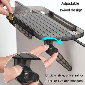 Screen Top Shelf Mount TV Screen Top Storage Rack for Cellphone Stand Router