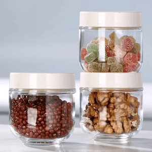 Premium 300ml Glass Airtight Food Storage Jar | Crystal Clear Pantry Organizer