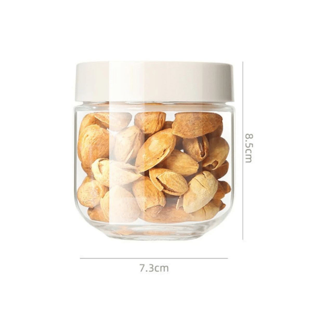 Premium 300ml Glass Airtight Food Storage Jar | Crystal Clear Pantry Organizer