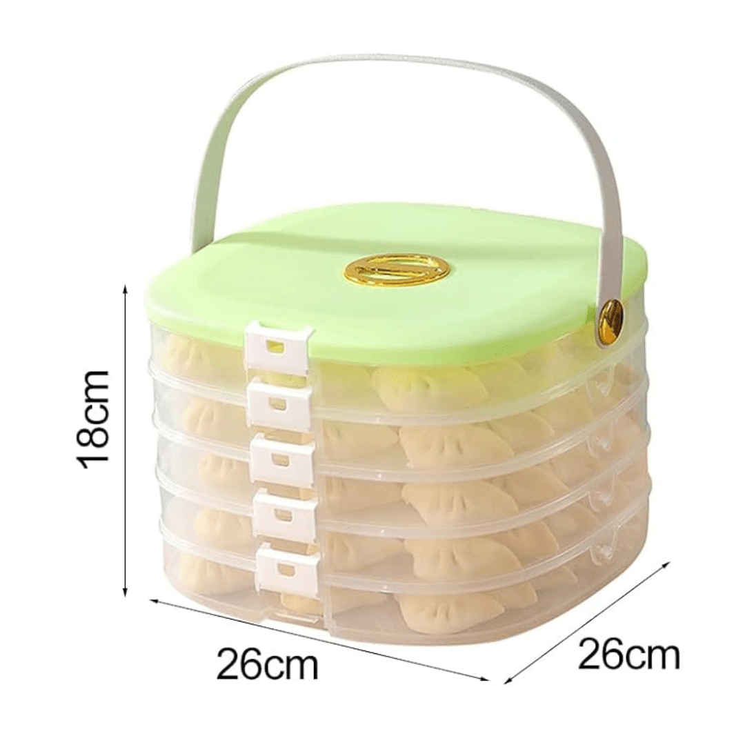 Multiple-Layer Dumplings Organizer | Stackable Freezer Storage for Fresh, Tidy Dumplings