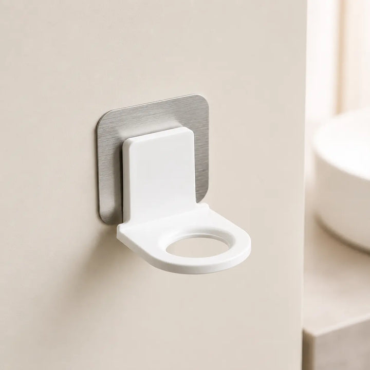 Wall Mounted Shampoo & Soap Bottle Holder | Self Adhesive No Drill Bathroom & Kitchen Dispenser Rack