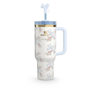 Stanley x LoveShackFancy Authentic 40oz Quencher Tumbler(Sky white)